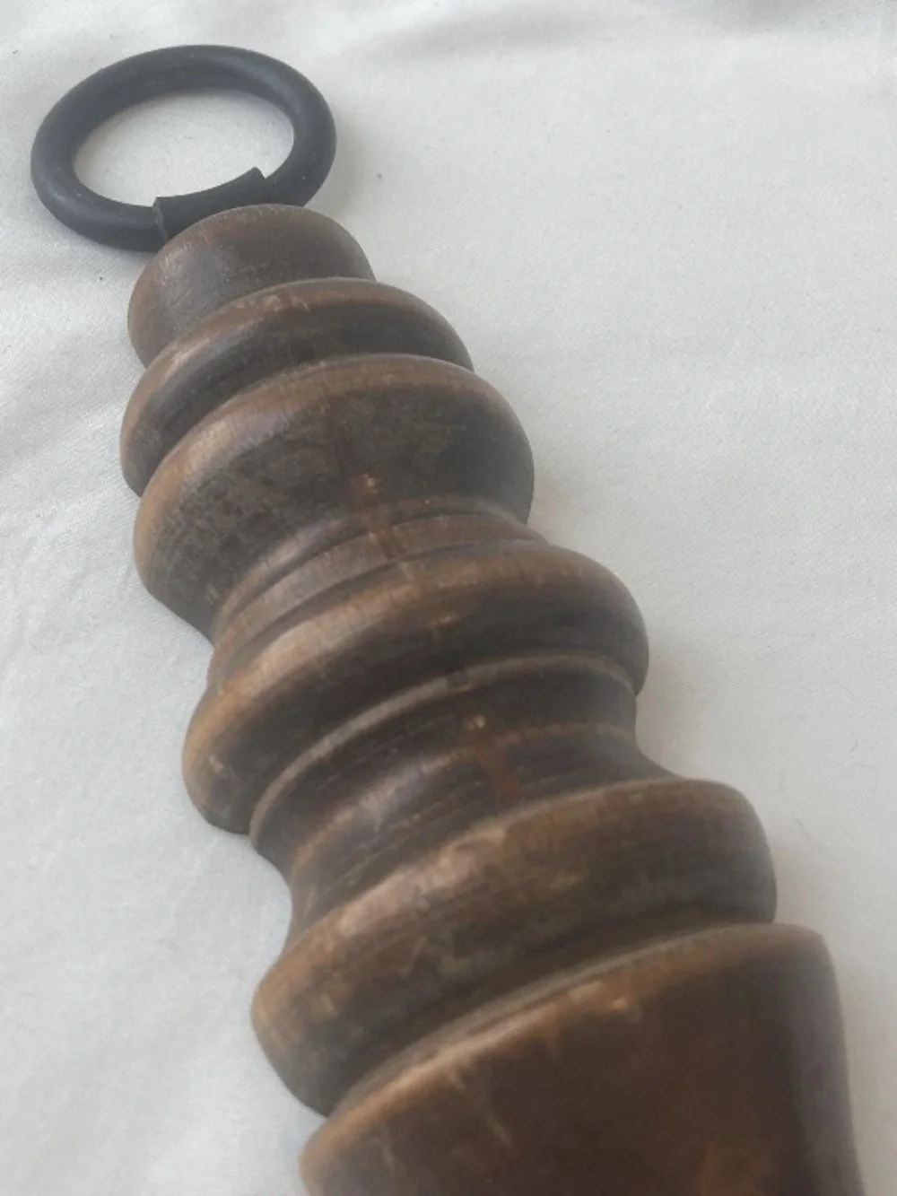 Vintage Hanging Wall Candle Sconce Wood Wrought Iron MCM Cottagecore Cozy Hygge